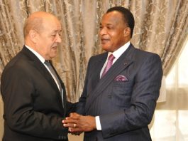JEAN-YVES LE DRIAN À BRAZZAVILLE